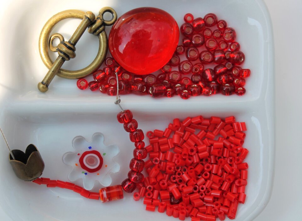 Necklace red color therapy