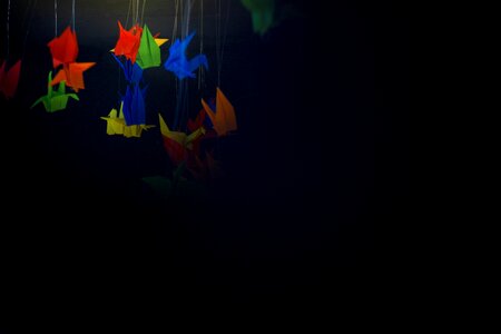 Fold paper hanging