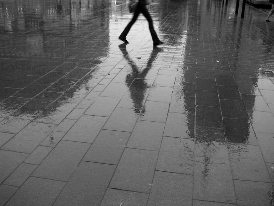 City rain mirroring