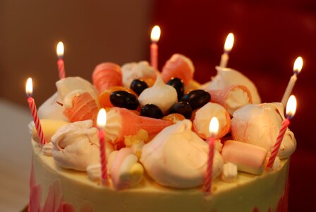 Dessert sweets candles photo