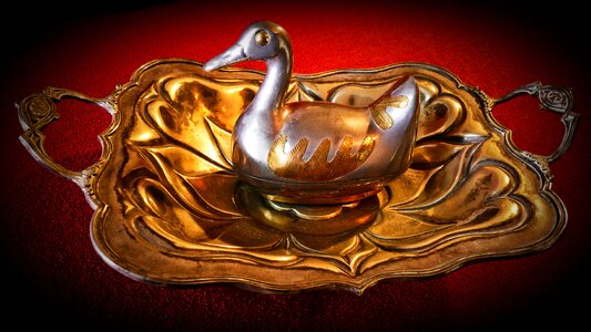 Duck bowl silver photo