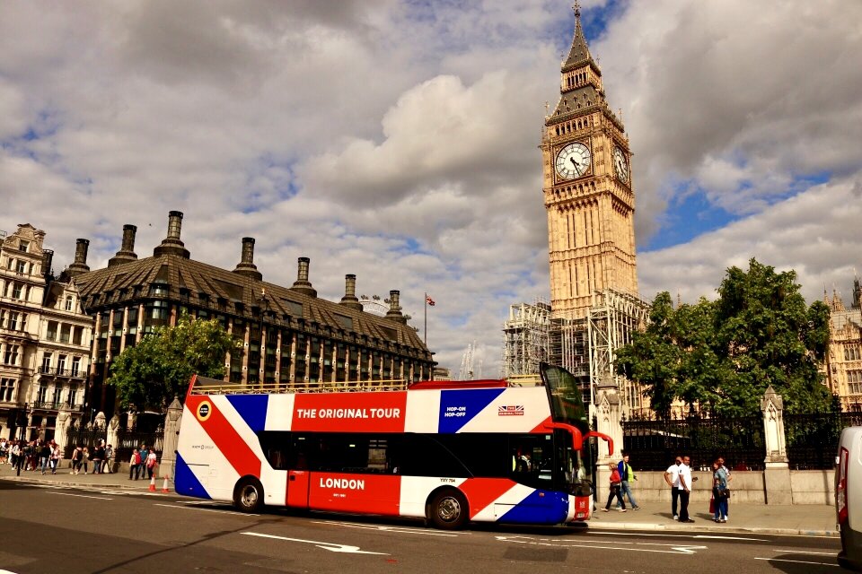 Double decker bus union jack union flag