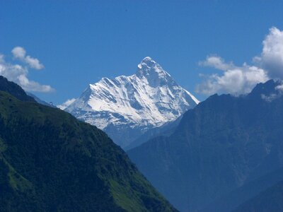 Cordillera himalayas snowy mountain