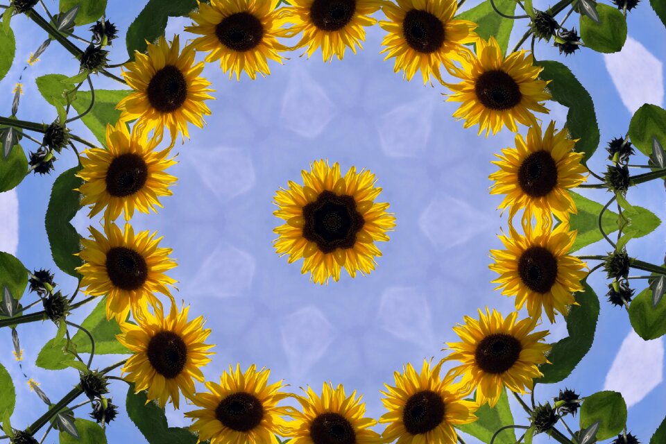 Summer kaleidoscope yellow