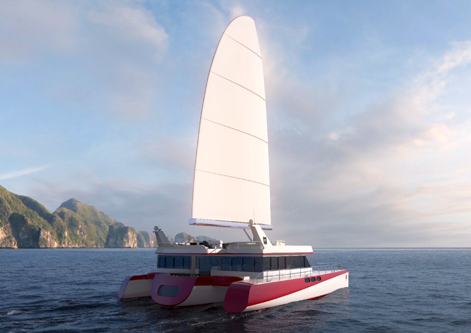 Luxury yacht sailing