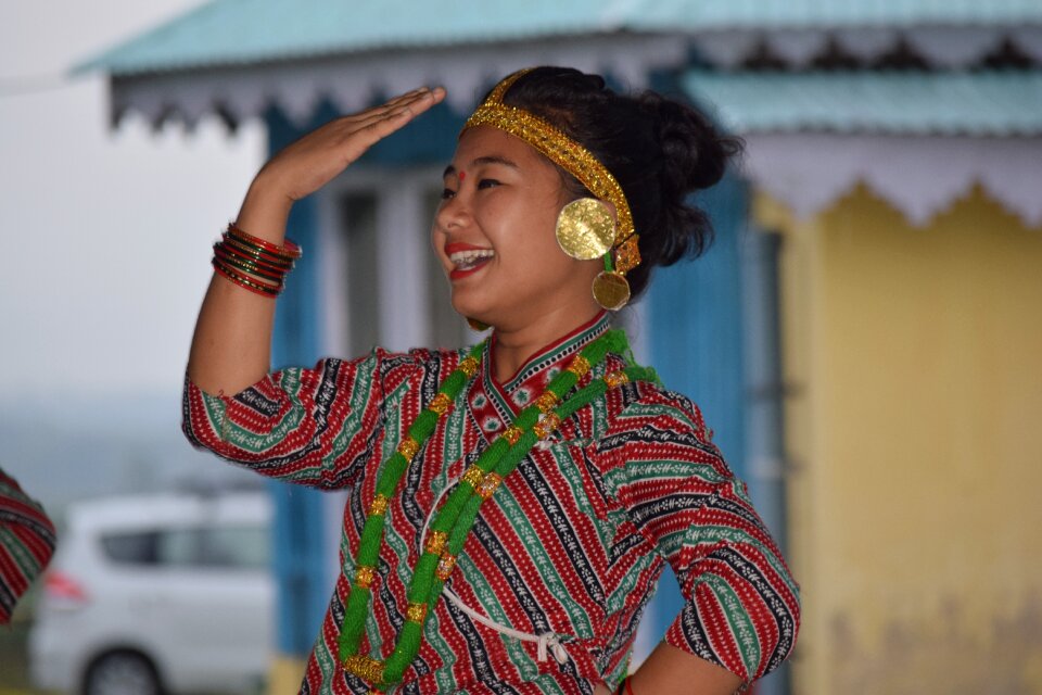 Performance dancing colorful