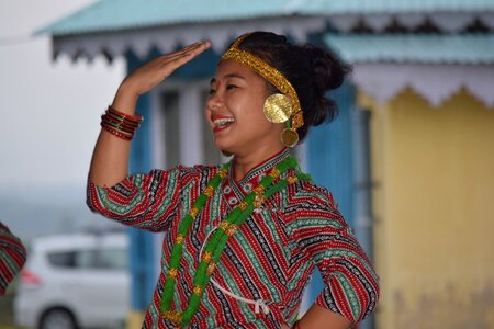 Performance dancing colorful