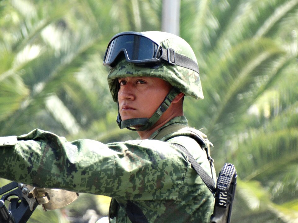 Military soldier parade