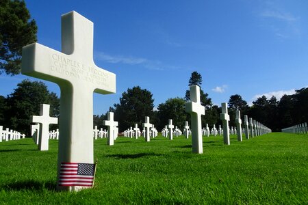 American cemetery cross war photo