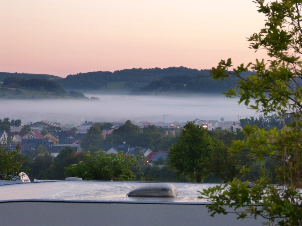 Fog bank mood sunrise
