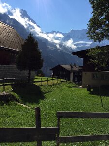 Landscape mountain clouds and mountains photo