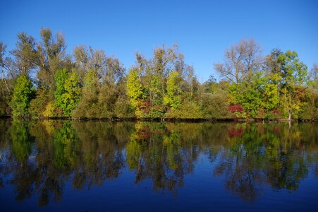 Water mirroring colorful photo