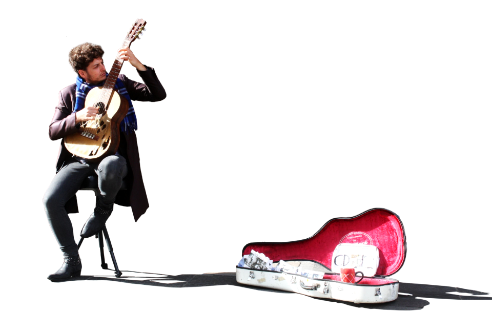 Guitarist played art