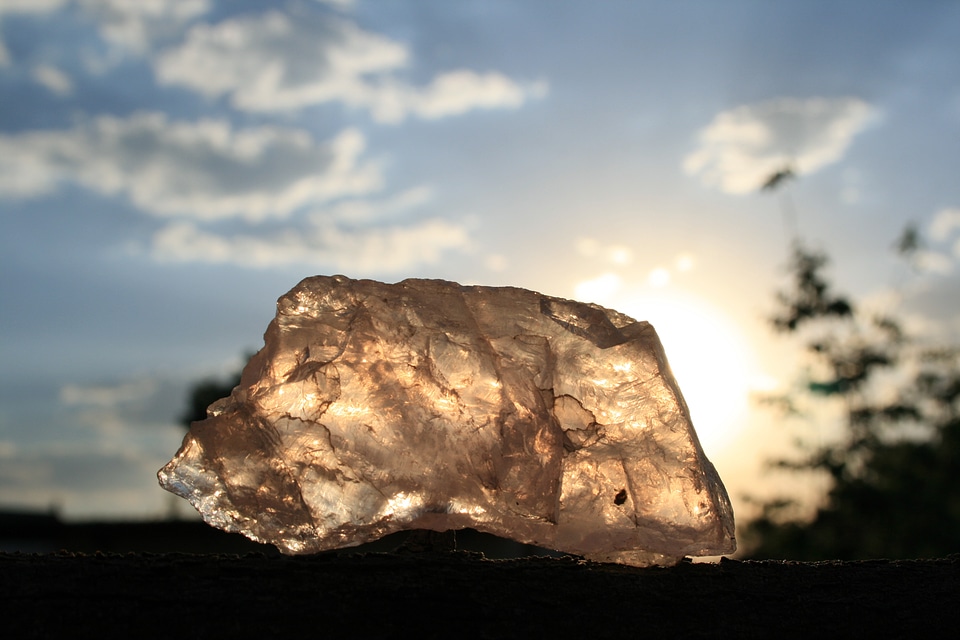 Semi-precious translucent glowing