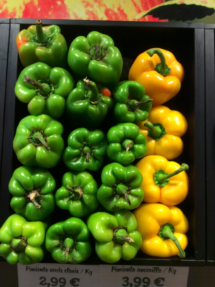 Greengrocers green pepper vegetable