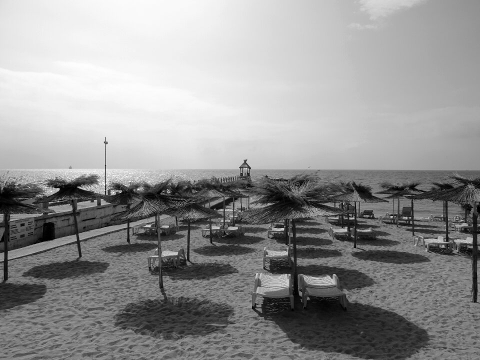 Holiday summer black white photo