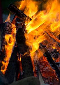 Bonfire flame hot
