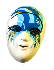 Minature mask vintage orniment