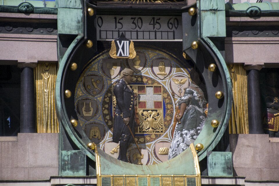 Building architecture clock face photo