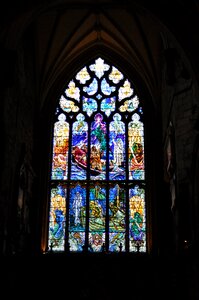 Stained glass window church cathedral