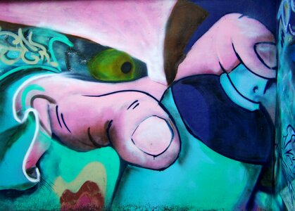 Graffiti wall painting controversial art