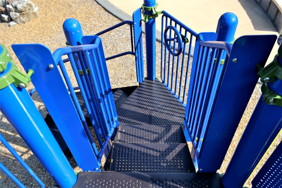 Steel playground blue