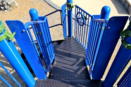 Steel playground blue