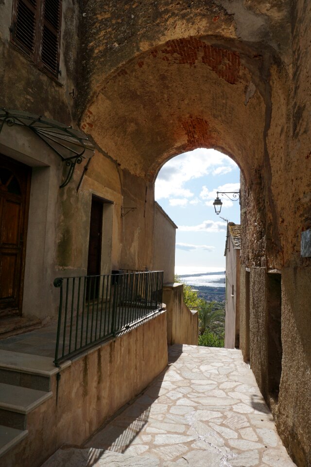 Holiday destination old french village perspective