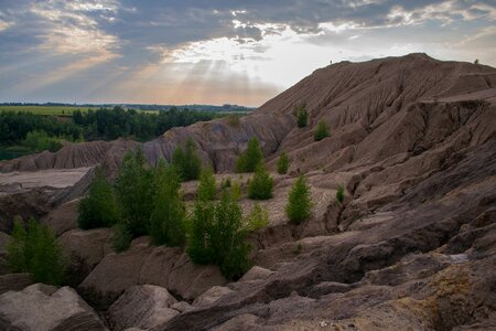 Rays mountain landscape
