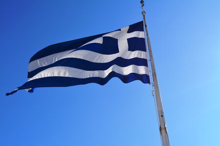 Flag greece sky