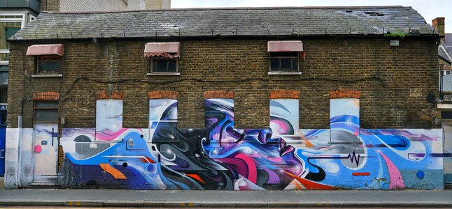 Female face graffiti