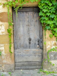 Old stones entry front door photo