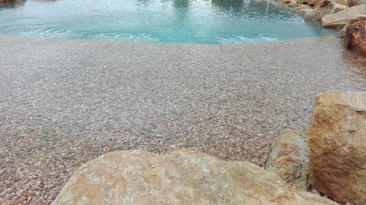 Water lagoon stones