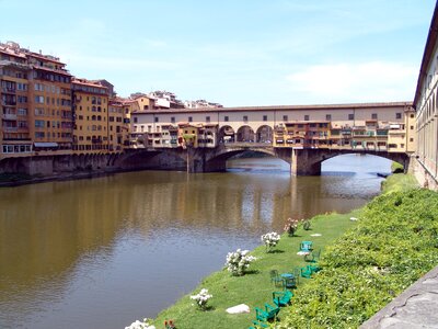 Ponte vecchio channel historic center photo