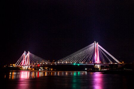 Bridge light long exposure photo