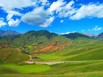 Summer vacation qinghai drow mountain photo