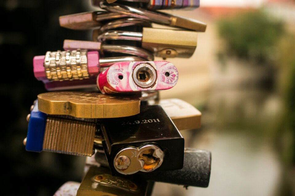 Lennon wall bridge locks