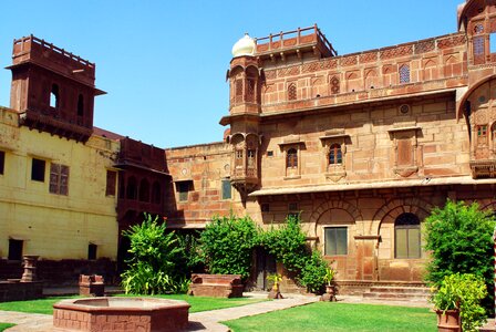 Red sandstone palace maharaja photo