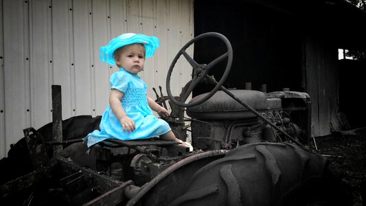 Blue dress child hat