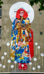 Artwork graffiti lady