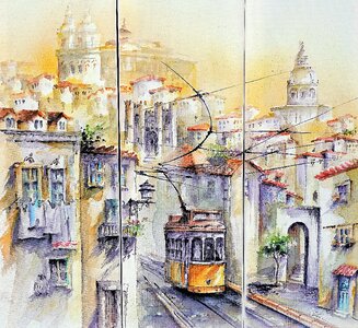 Portugal traditional tram photo