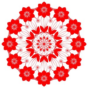 Floral round circle photo