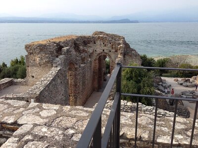 Remains roman city lake garda