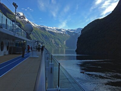 Geiranger fjord cruise landscape photo
