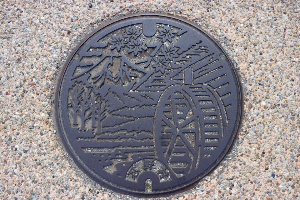 Manhole cover pattern simple