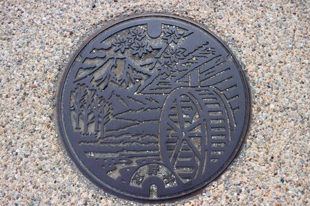 Manhole cover pattern simple