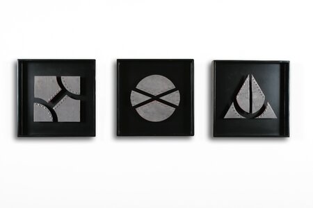 Circle framed geometric shapes
