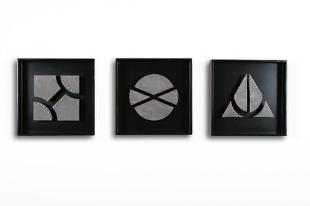 Circle framed geometric shapes photo