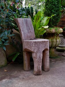 Carved chair rustic