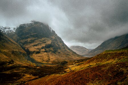 Gloomy sky highlands and islands photo